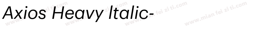 Axios Heavy ltalic字体转换